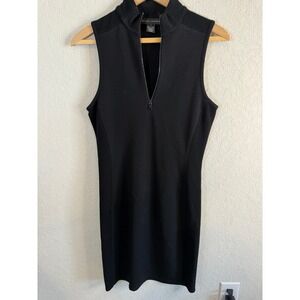 Ralph Lauren Black label Women  Sleeveless Quarter Zip Dress M Italian Fabric